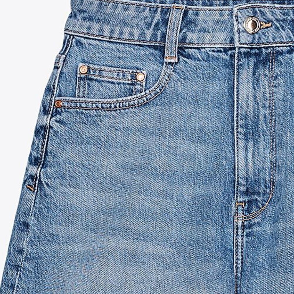 Z1975 Zara Women's Mom High Rise Denim Jean Shorts Light Wash EUR 34 - Picture 11 of 13